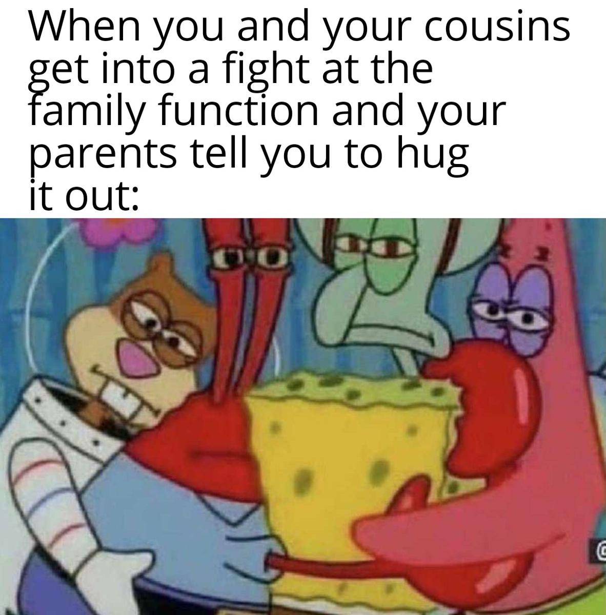 meme SpongeBob tentang sepupu (reddit.com/user/dischead20)