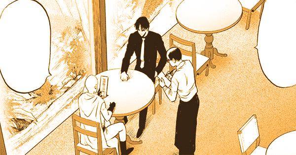 Saitama dan Amai Mask bertemu di kafe - One Punch Man