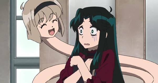 Ritsuko ketakutan saat melihat kepala Miki mengelilinginya - Jigoku Sensei Nube 2025