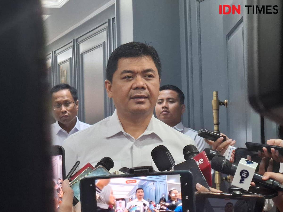 Wamesesneg Juri Ardiantoro ungkap alasan HUT ke-80 RI tak digelar di IKN (IDN Times/Amir Faisol)