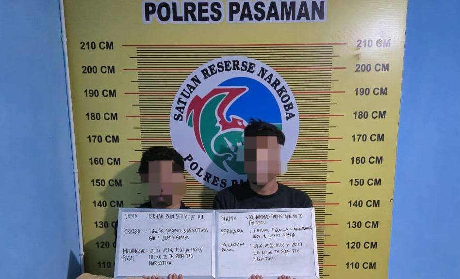 Bawa 21 Paket Narkoba, 2 Pria di Pasaman Ditangkap Polisi