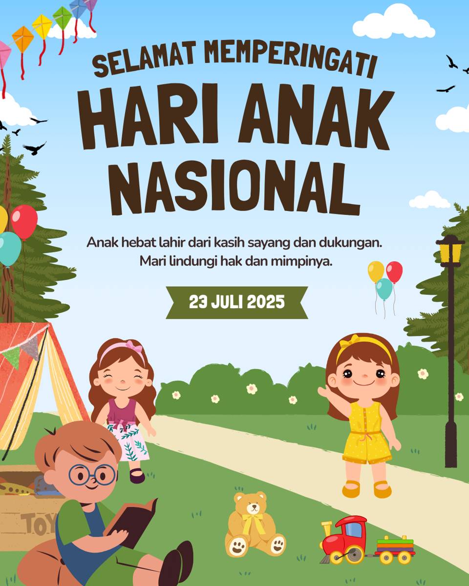 Hijau dan Cokelat Ceria Selamat Memperingati Hari Anak Nasional Konten Instagram.png