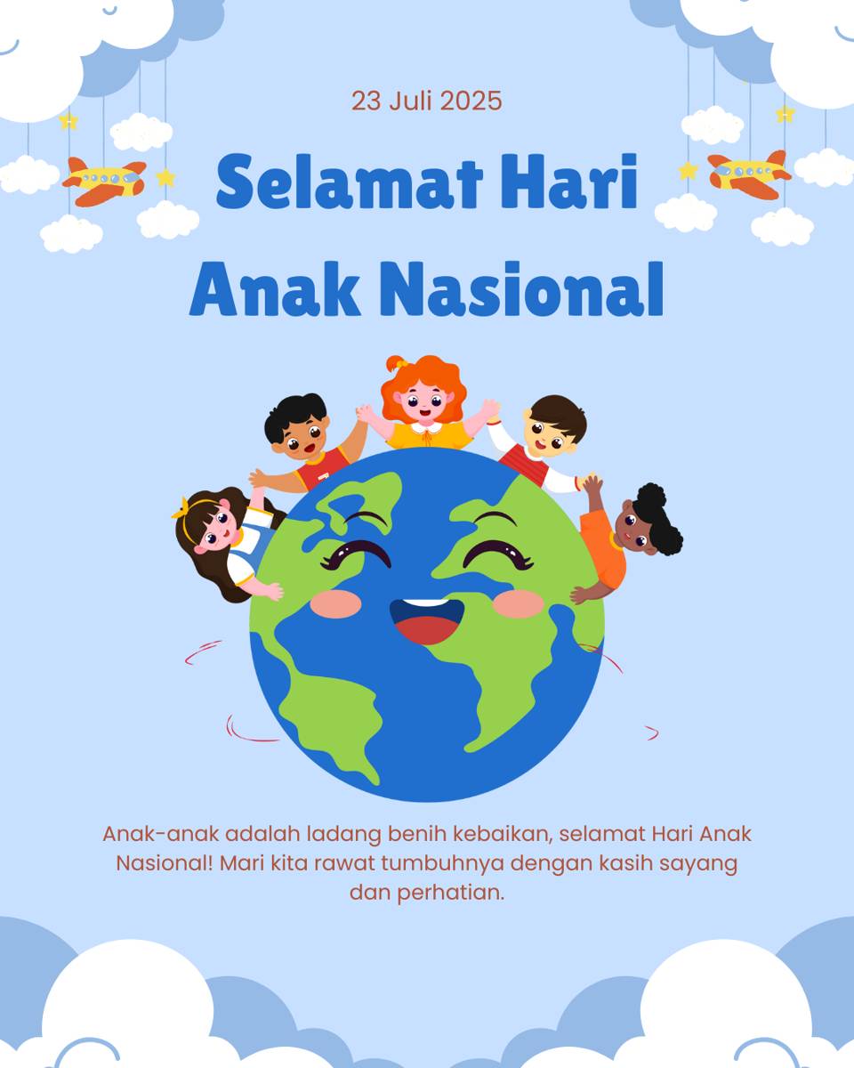Hijau dan Cokelat Ceria Selamat Memperingati Hari Anak Nasional Konten Instagram (1).png