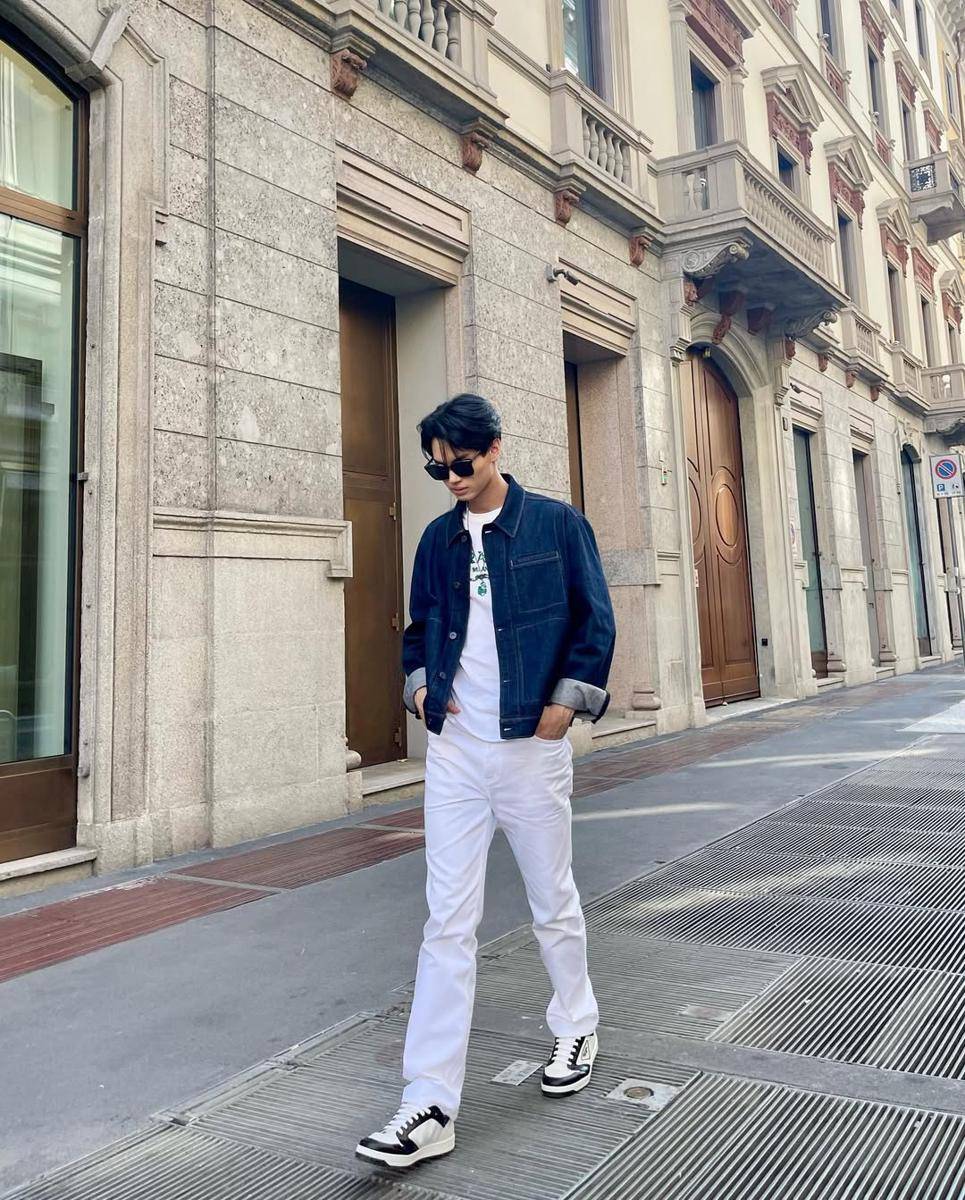 styling white pants ala Win Metawin (instagram.com/winmetawin)