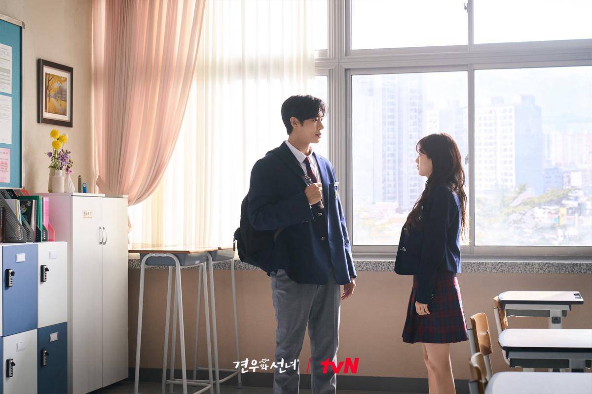 Choo Young Woo dan Cho Yi Hyun di Head Over Heels (x.com/CJnDrama)
