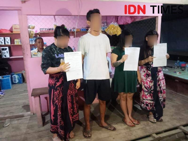 Para PSK dan salah satu terduga pelaku TPPO terciduk tim gabungan OIKN