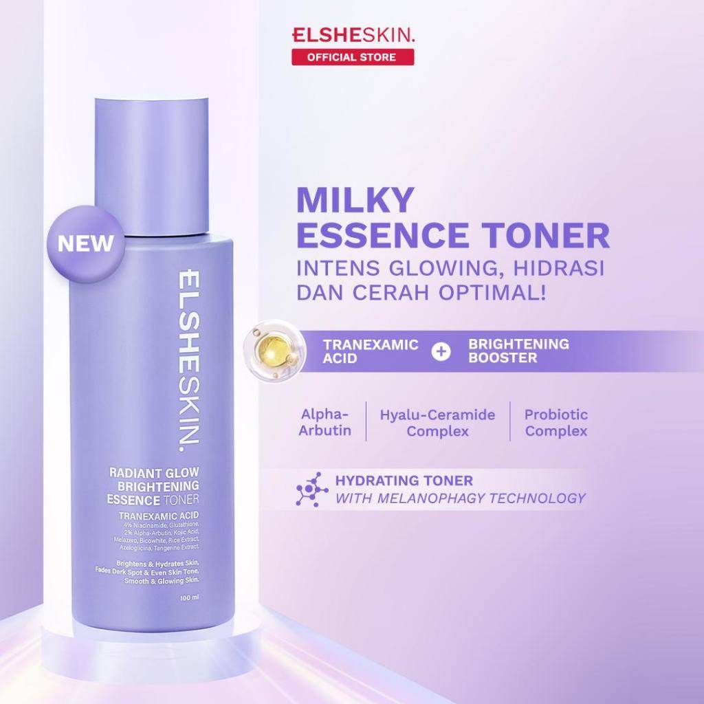 Elsheskin Radiant Glow Brightening Essence Toner (shopee.co.id/ElsheSkin Official Shop)