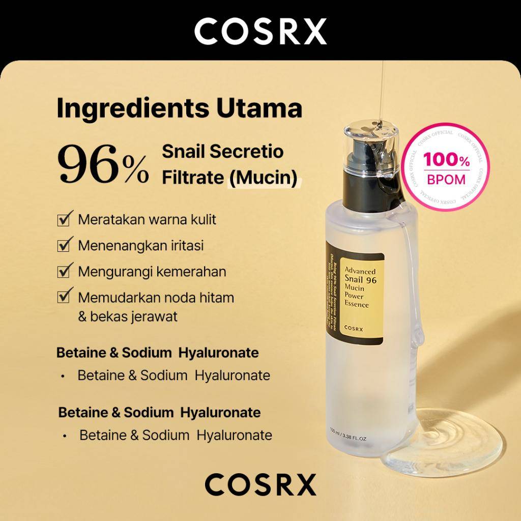 COSRX Advanced Snail Mucin 96 Power Essence (shopee.co.id/COSRX Indonesia Official Shop)
