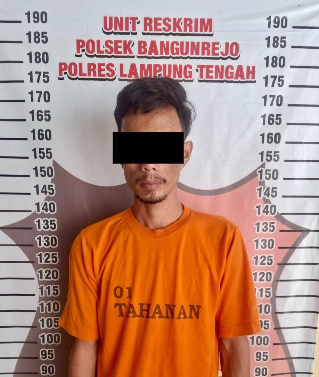 Pelaku yang bobol Brilink di Lampung Tengah yang diamankan polisi. (IDN Times/istimewa)