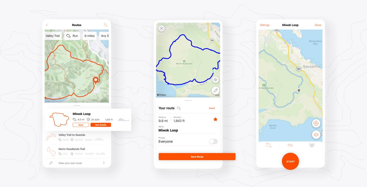 rute di aplikasi Strava (strava.com)