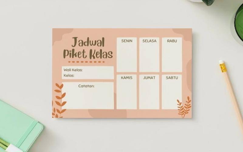 5 Cara Membuat Jadwal Piket Kelas di Canva, Mudah dan Cepat
