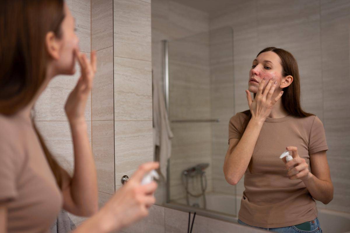 Ilustrasi wanita menggunakan skincare (freepik.com/freepik)