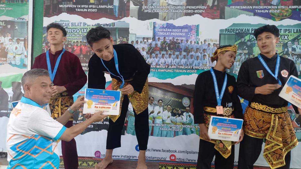 Keren! Tim Bandar Lampung Borong Emas O2SN Pencak Silat 2025