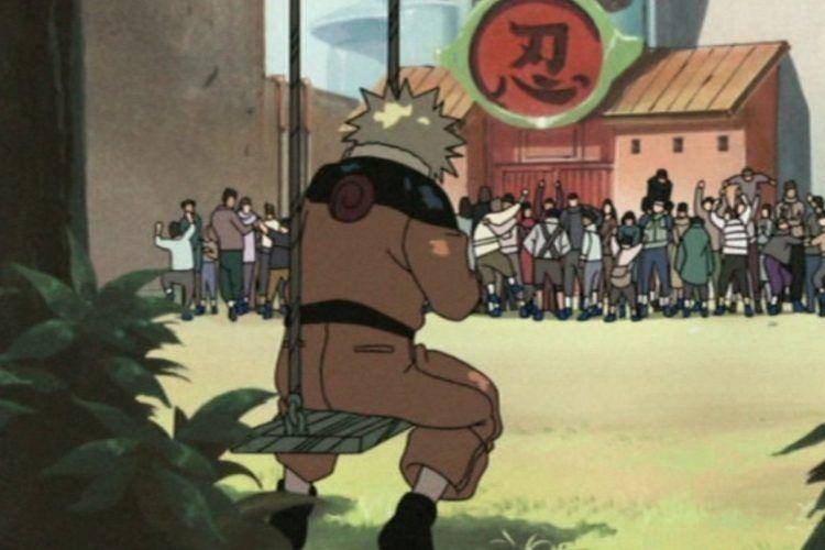 Naruto menyendiri. (dok. Pierrot/Naruto)