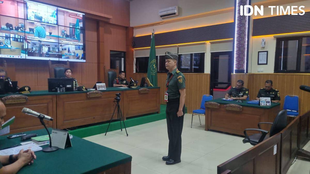 Peltu Yun Heri Lubis Dituntut 6 Tahun dan Dipecat dari TNI