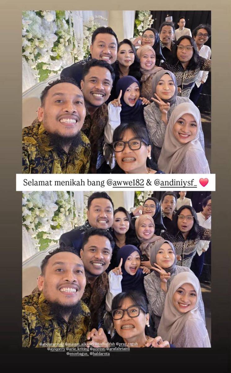 artis di pernikahan komika Awwe (Instagram.com/awwe182)