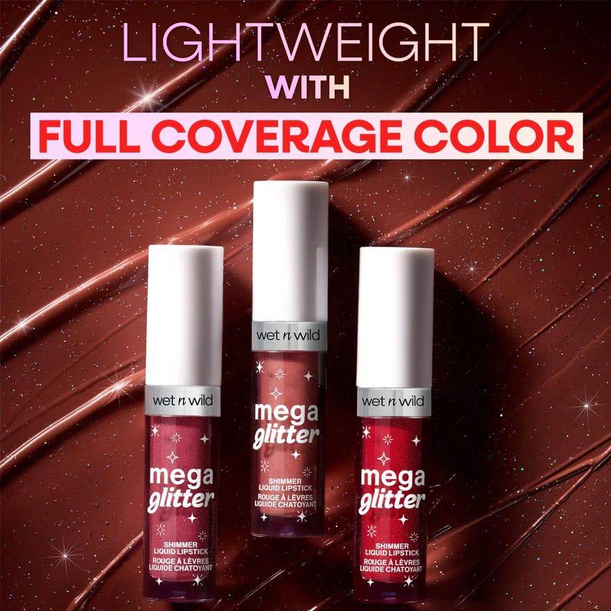 Wet n Wild Beauty MEGA GLITTER SHIMMER LIQUID LIPSTICK (watsons.com.my/Wet n Wild Beauty MEGA GLITTER SHIMMER LIQUID LIPSTICK)