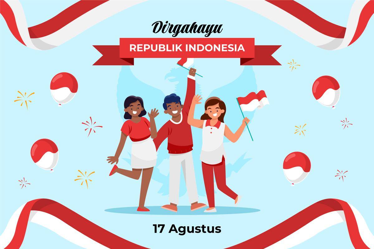 Ilustrasi poster HUT RI (Freepik.com/@Freepik)