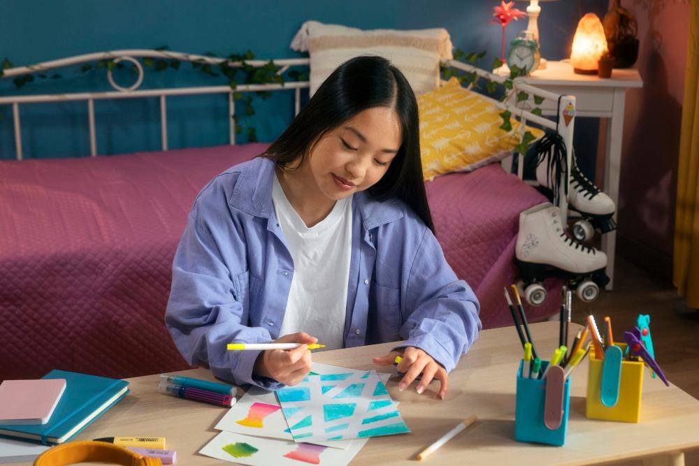 ilustrasi pelajar sedang mengerjakan tugas (freepik.com/freepik)