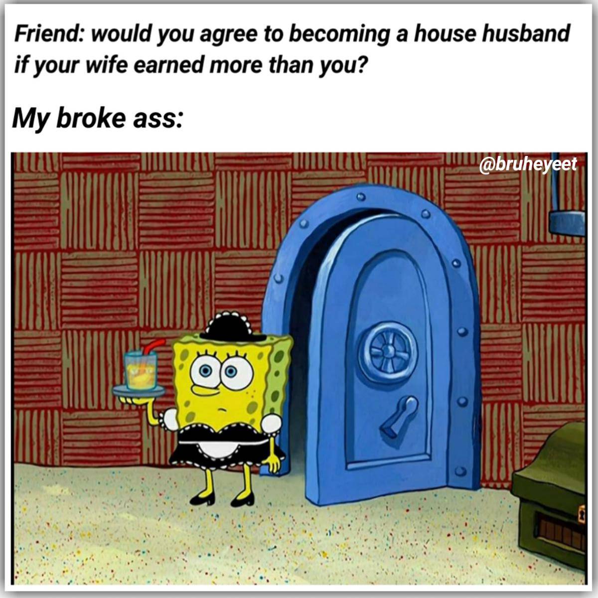 meme SpongeBob tentang kisah cinta (reddit.com/r/BikiniBottomTwitter)