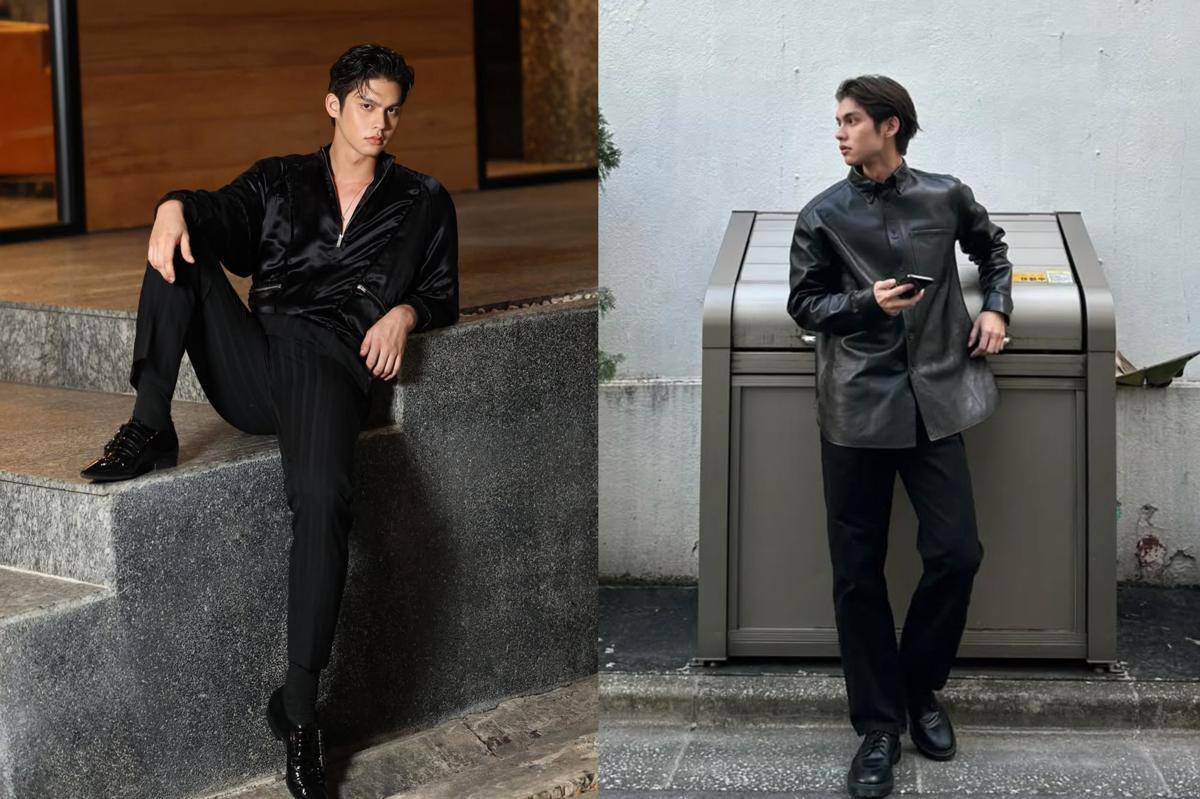 7 Inspirasi Outfit Cowok Mamba ala Aktor Bright Vachirawit, Urban Noir! 