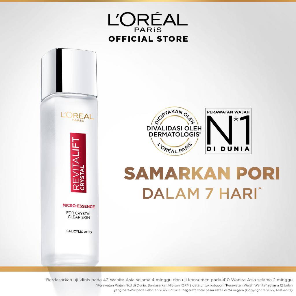 L'Oreal Paris Revitalift Crystal Micro-Essence (shopee.co.id/L'Oreal Paris Indonesia Official Shop)