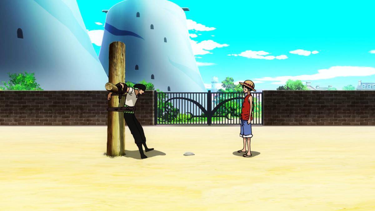 Pertemuan Luffy dan Zoro (Dok. Toei Animation/One Piece)
