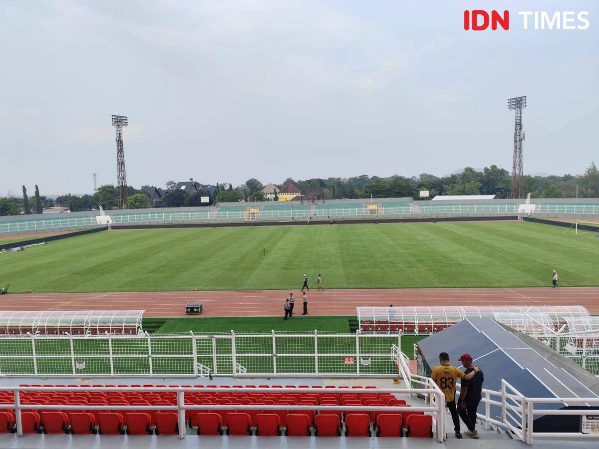 Kandang Bhayangkara Presisi Lampung FC, Stadion Sumpah Pemuda, Bandar Lampung jelang Liga 1. (IDN Times/Muhaimin)