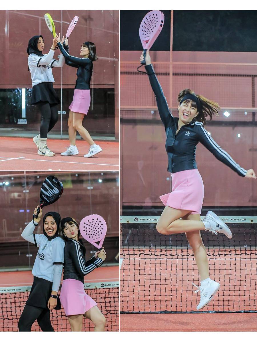 Chika Jessica bermain padel
