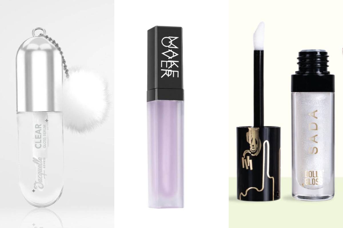 Rekomendasi lip gloss bening merek lokal (shopee.co.id/Jacquelle Official | shopee.co.id/Make Over Official Shop | shopee.co.id/SADA HYBRID BEAUTY Shop )