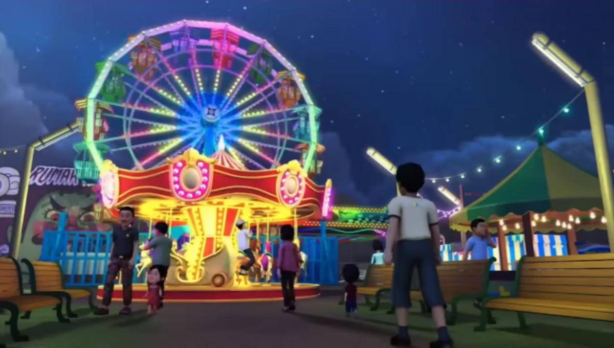 pasar malam di Upin & Ipin (dok. Les' Copaque Production)