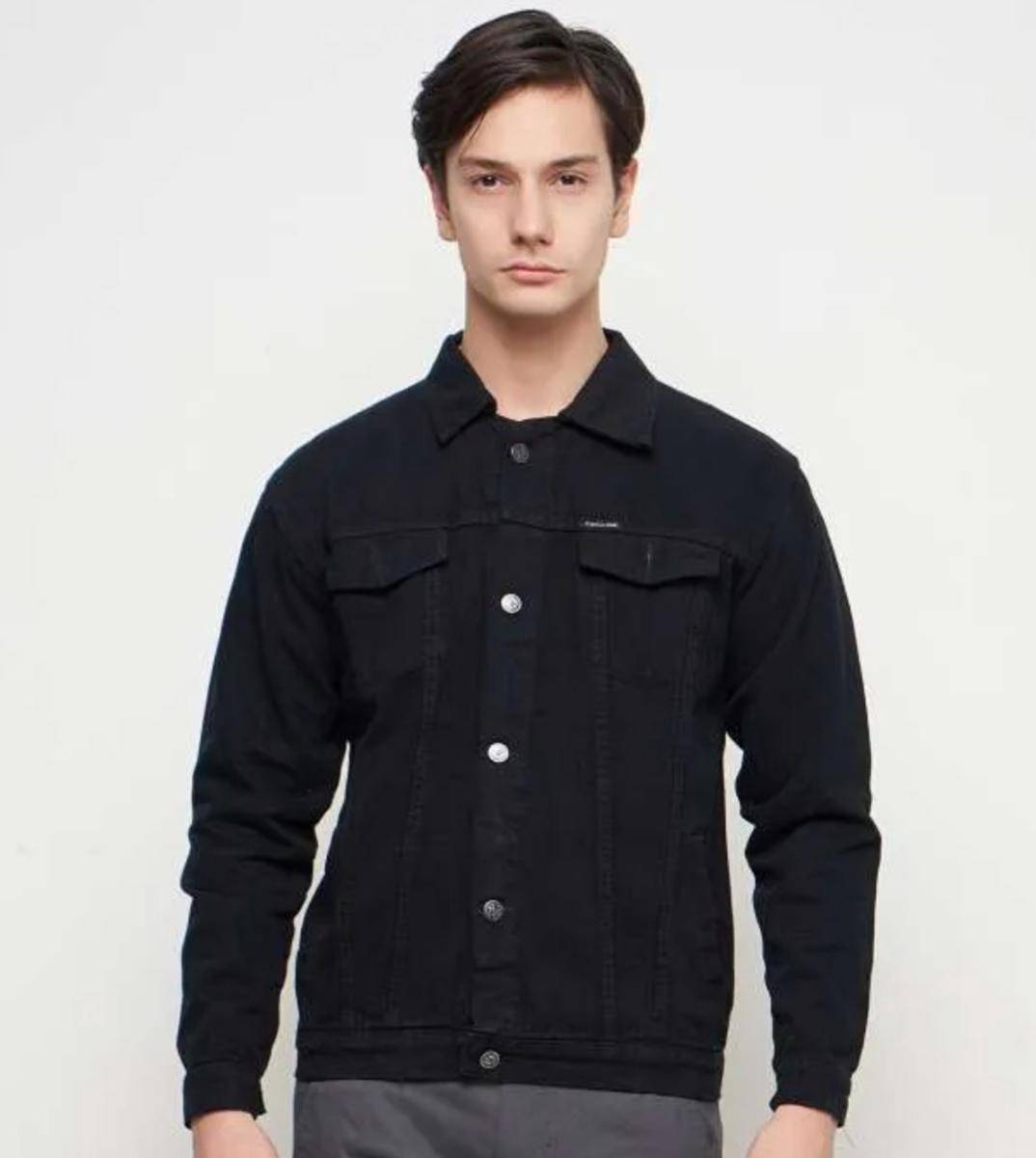 Emoline Denim Jacket Men Full Black (www.blibli.com/emoline)
