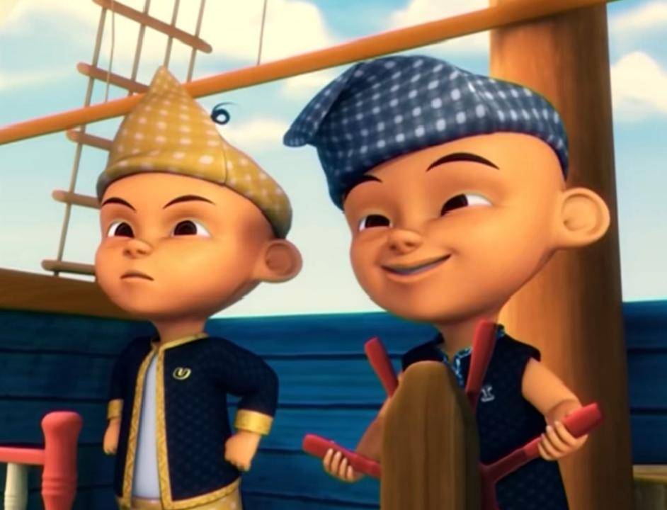 Upin dan Ipin menjadi laksamana (dok. Les' Copaque Production/Upin & Ipin)