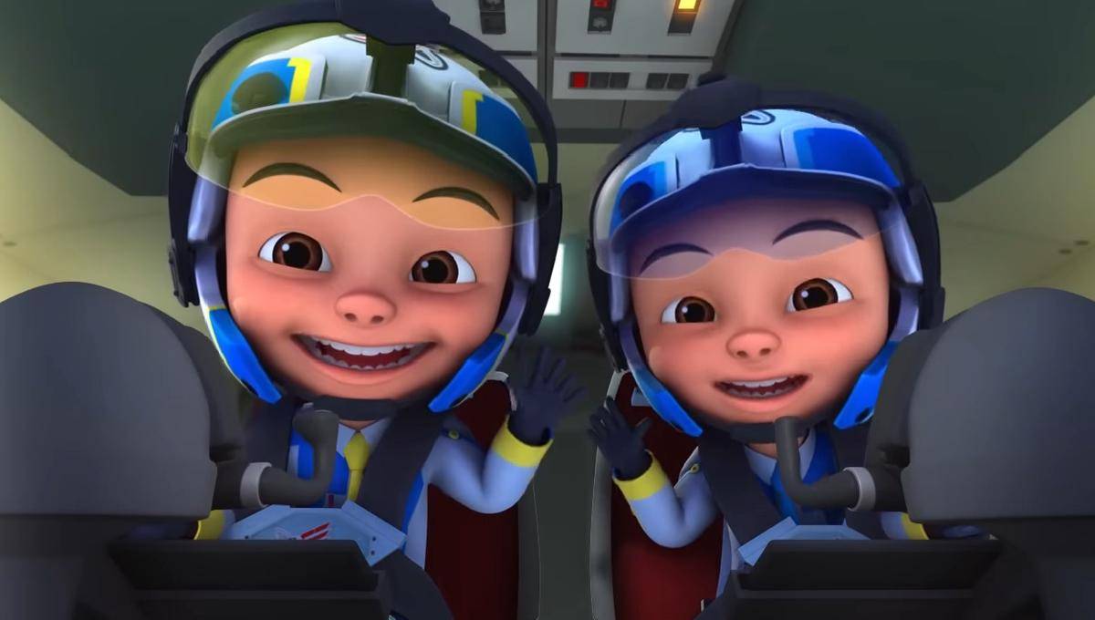 Upin dan Ipin sebagai pasukan keamanan (youtube.com/Les' Copaque Production)