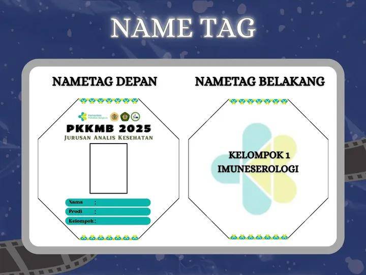 contoh name tag ospek (instagram.com/hmjanalisbkl)