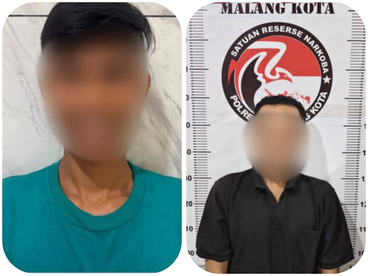 Junaedy dan Andrianto saat dibekuk polisi. (Dok. Humas Polresta Malang Kota)
