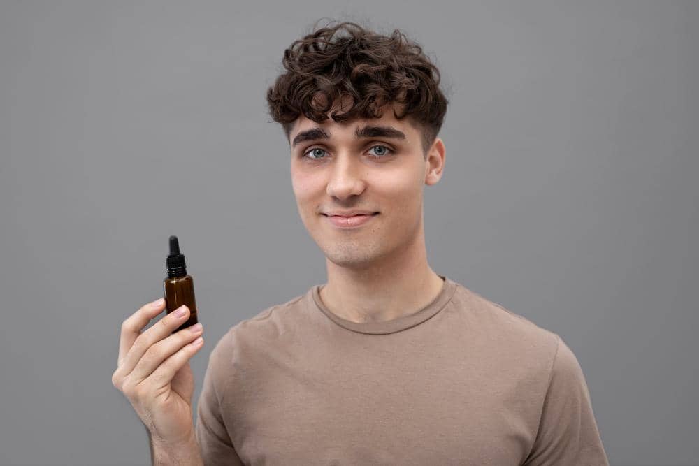 ilustrasi hair oil cowok