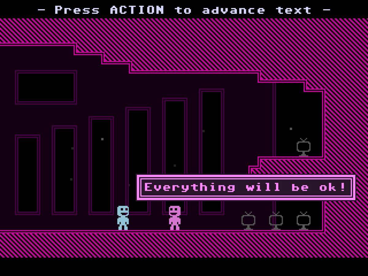 Platformer minimalis dengan gravitasi unik dan dunia terbuka. (dok. Terry Cavanagh/VVVVVV)