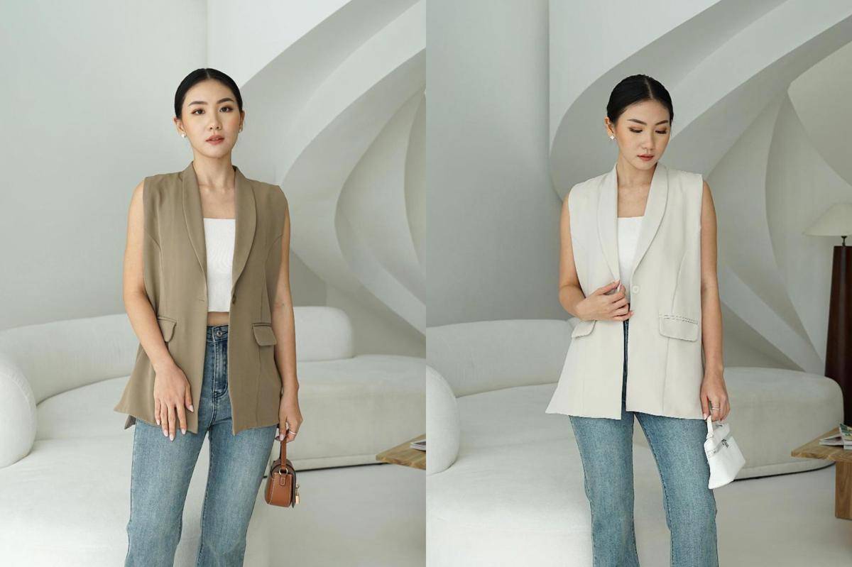 Beige Studio - Grego Vest (shopee.co.id/BeigeStudio)
