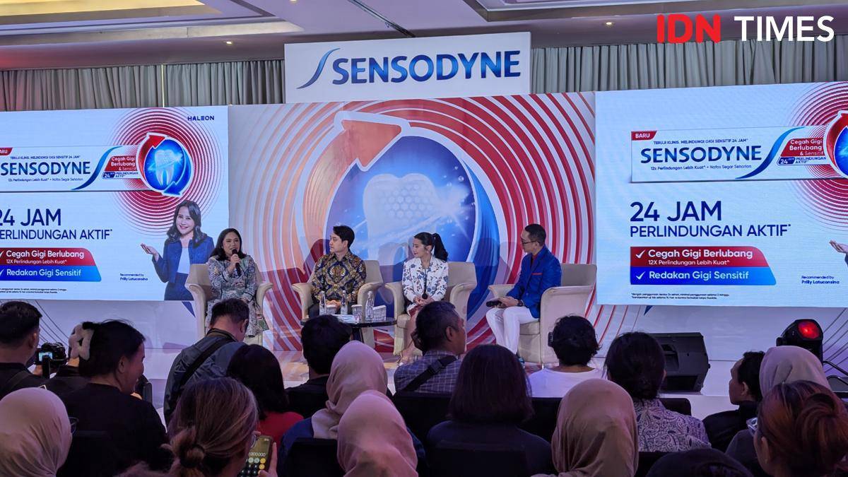 Acara "Peluncuran Produk Inovatif Baru Sensodyne Bersama Prilly Latuconsina" di Jakarta, pada Kamis (24/07/2025) (IDN Times/Misrohatun)