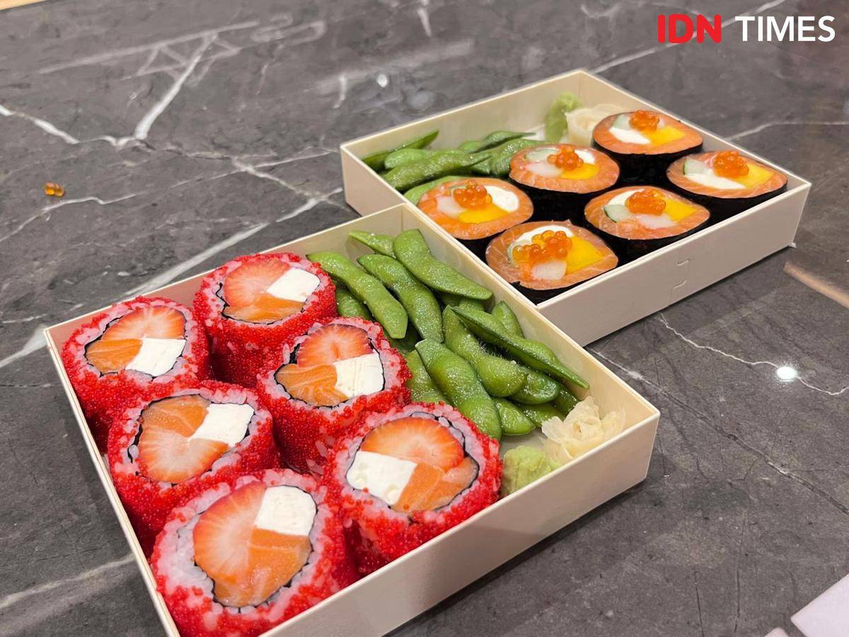Review Menu Sushi Hiro X Chalton Ciptadi, Hadirkan Sushi Buah Jumbo