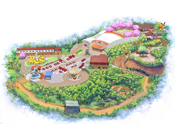 Denah Potret PokéPark KANTO di Tokyo, Jepang (pokemon.com)