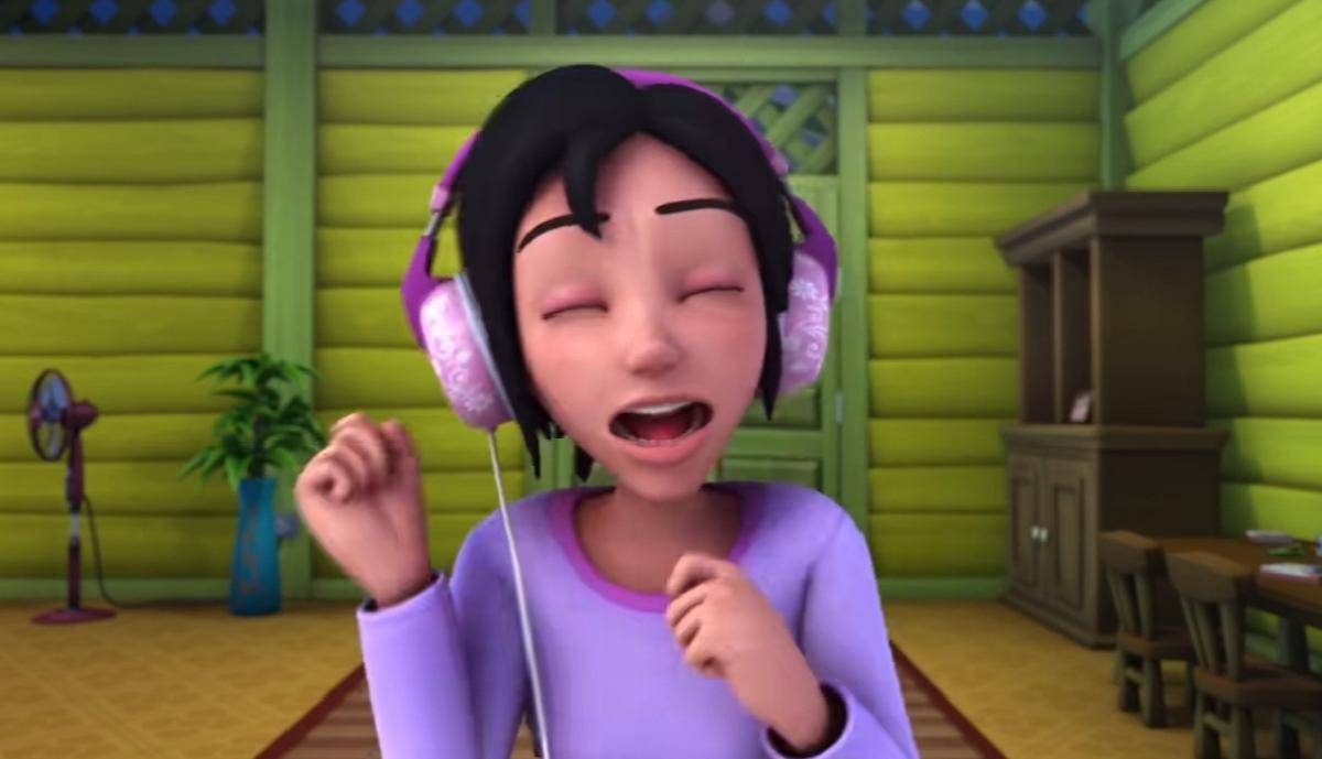 Kak Ros sangat suka bernyanyi (dok. Les' Copaque Production/Upin & Ipin)
