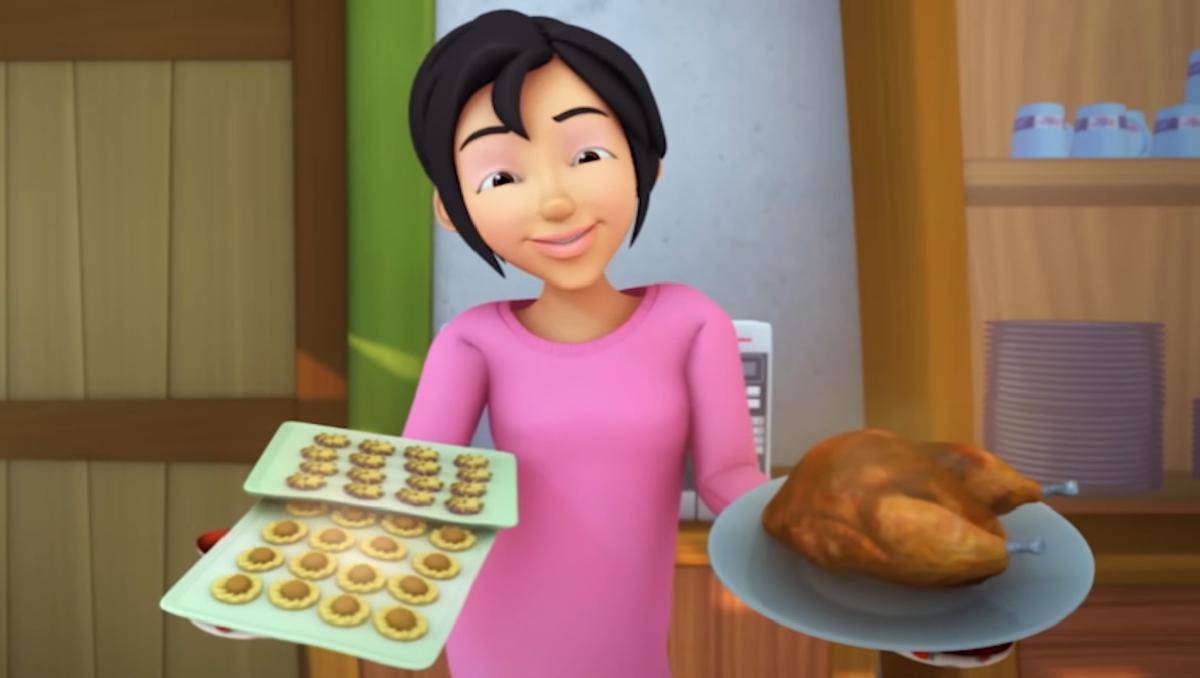 Kak Ros senang memasak di waktu luangnya (youtube.com/Les' Copaque Production)