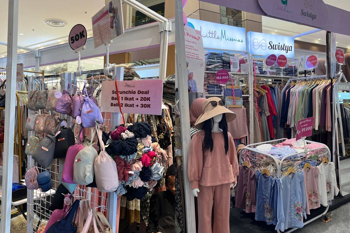 Bazar modest fashion dari Rendezvous Modest Market yang digelar mulai 23 Juli sampai 3 Agustus 2025 di Grand Atrium Aeon Mall Delta Mas, Cikarang, Bekasi. (dok. Pribadi Rendezvous Modest Market)