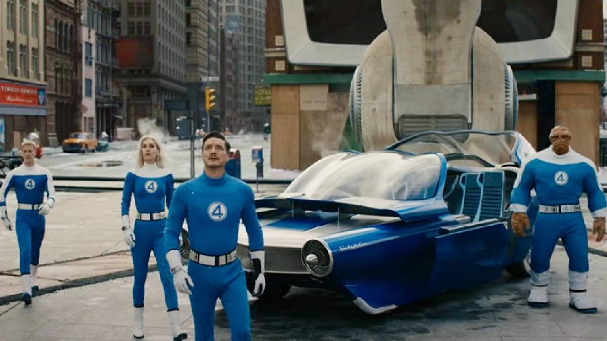 Fantastic Four berlatar di Earth-828 yang futuristik (dok. Marvel Studios/The Fantastic Four: First Steps)