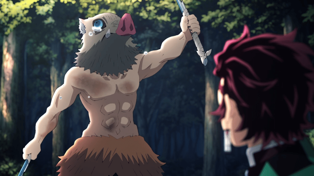 Inosuke Hashibira (dok. Ufotable/ Kimetsu no Yaiba)