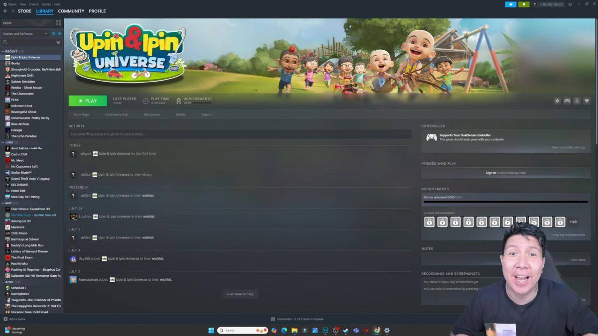 Windah Basudara main game Upin & Ipin Universe