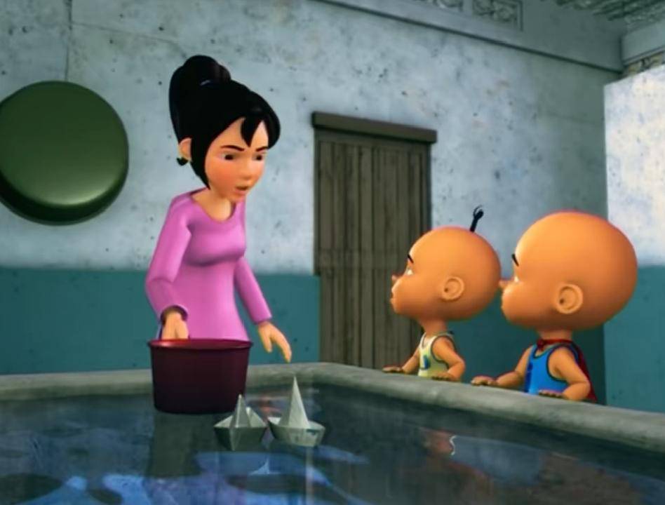 mainan kapal kertas (dok. Les' Copaque Production/Upin & Ipin)