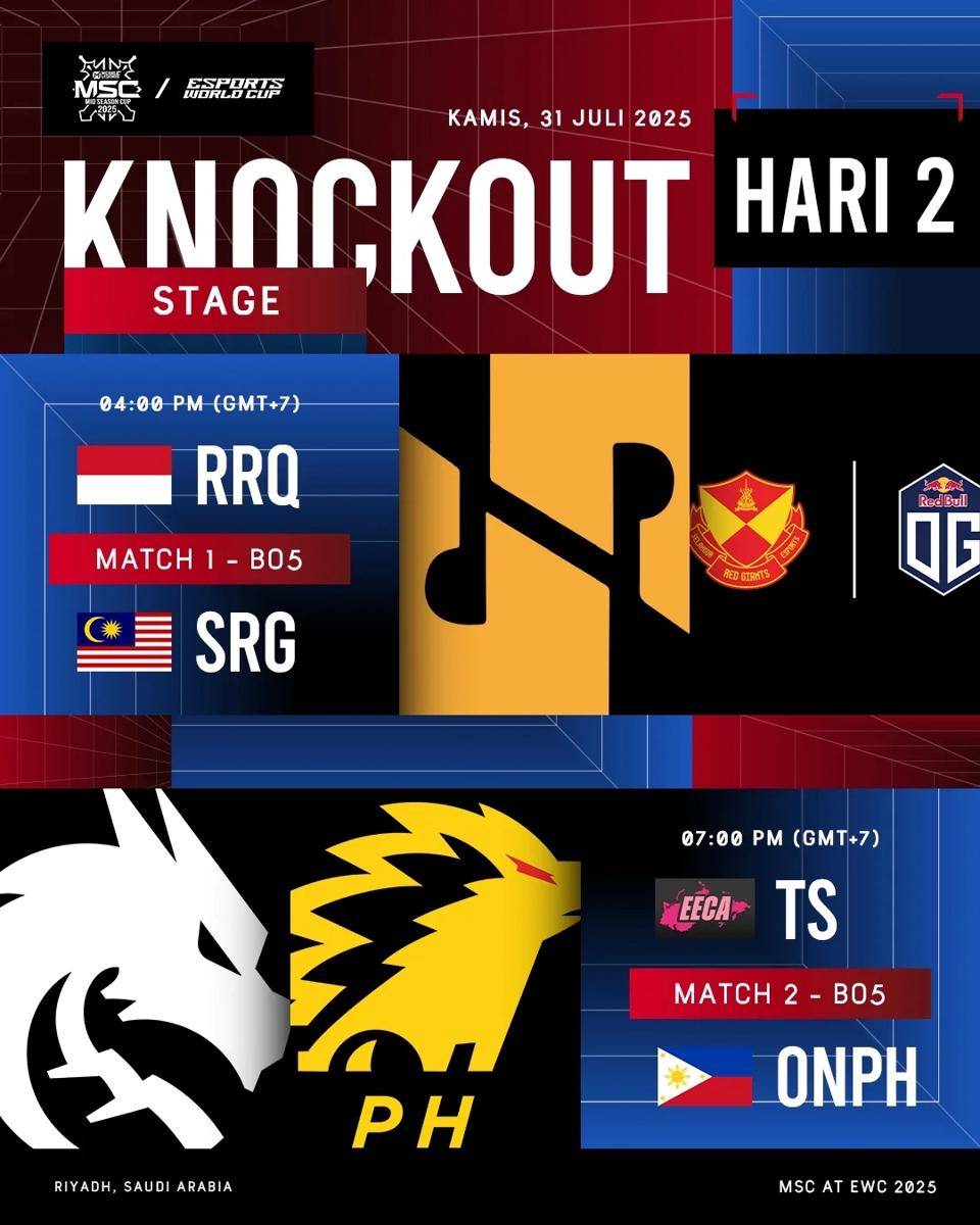 Jadwal Knockout Stage Day 2 (instagram.com/mpl.id.official) 